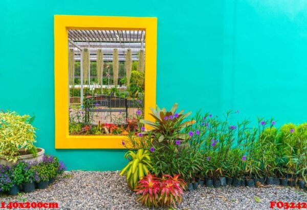 landscaped of flower garden .