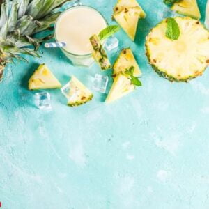 iced pina colada cocktail