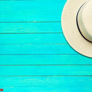 top view beach hat