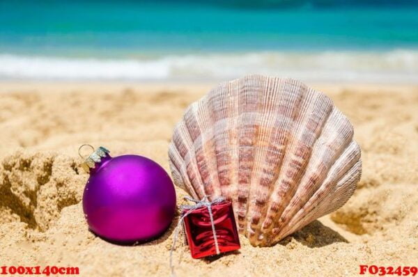 tropical beach christmas and new year background