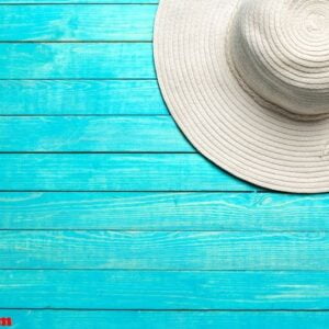 top view of beach hat