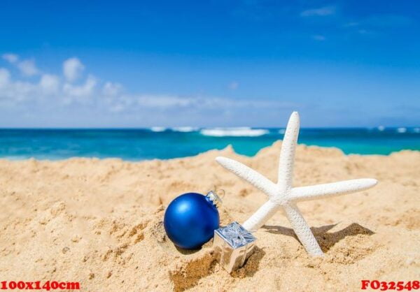 christmas and happy new year background on the tropical beach