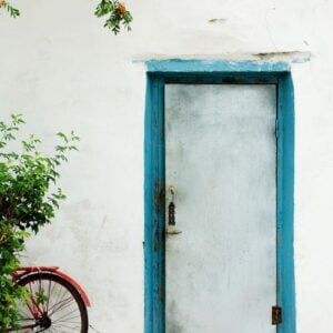 bicycle at the door