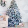 christmas tree with decorations and gifts. selective focus.