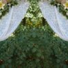 beautiful decorated wedding arch for the ceremony outdoor