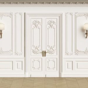 classic interior walls with copy space