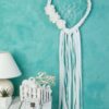 white heart dream catcher