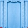 beautiful architectural niche with columns in blue tones