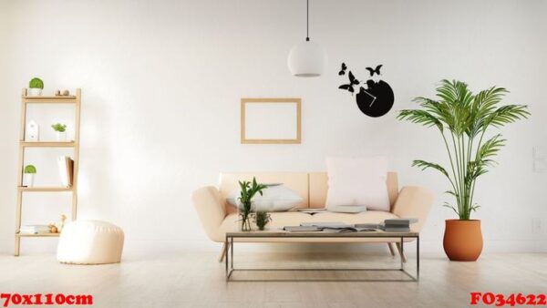 interior poster mock up living room with colorful white sofa . 3d rendering.