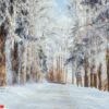 the winter road. dramatic scene. carpathian, ukraine, europe.