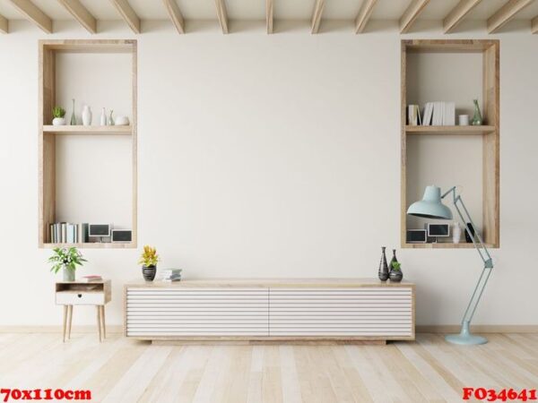 cabinet tv on the wooden floor in modern living room.