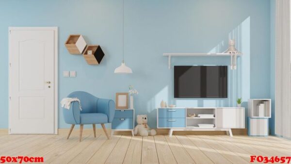 interior poster mock up living room with colorful white sofa . 3d rendering.