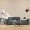 interior poster mock up living room with colorful white sofa . 3d rendering.