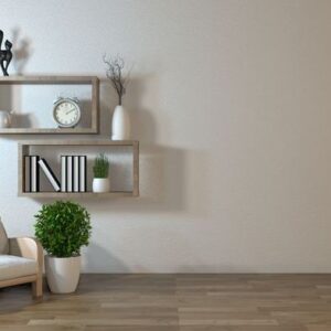 interior mock up with armchair in japanese living room with empt