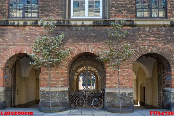 copenhagen, denmark april 30, 2017: bicycle parked in front of