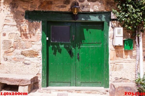 old green door of a spanish house