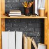 image of wooden board with documents in office