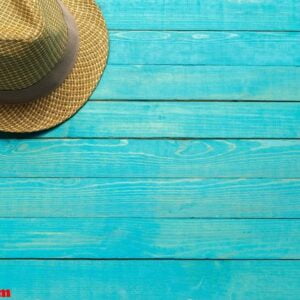 top view of beach hat