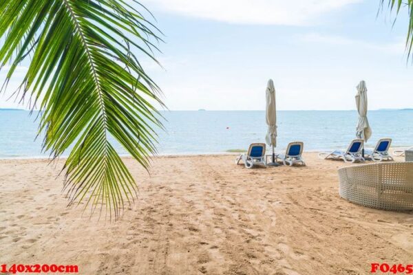 palm and tropical beach at pattaya in thailand