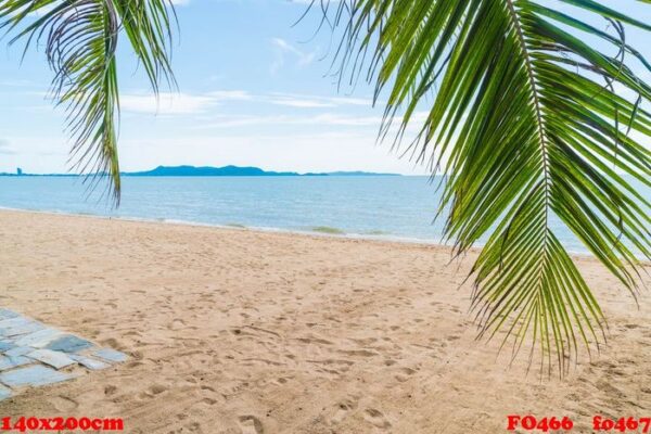 palm and tropical beach at pattaya in thailand