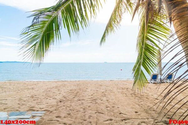 palm and tropical beach at pattaya in thailand