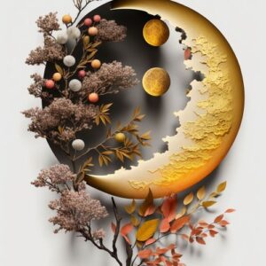 chinese moon festival decoration on white background