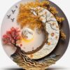 chinese moon festival decoration on white background