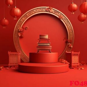 free happy mid autumn festival or chinese new year gate generative ai