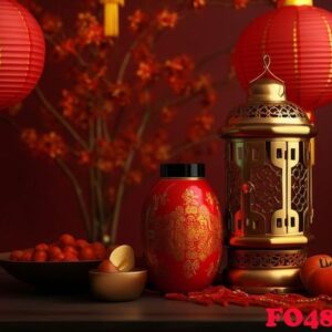 free happy mid autumn festival or chinese new year gate generative ai