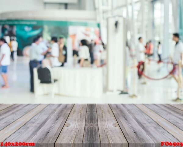 wooden board empty table in front of blurred background. perspec