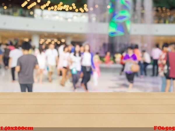 wooden board empty table in front of blurred background. perspec