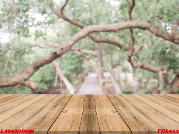 wooden board empty table in front of blurred background. perspec