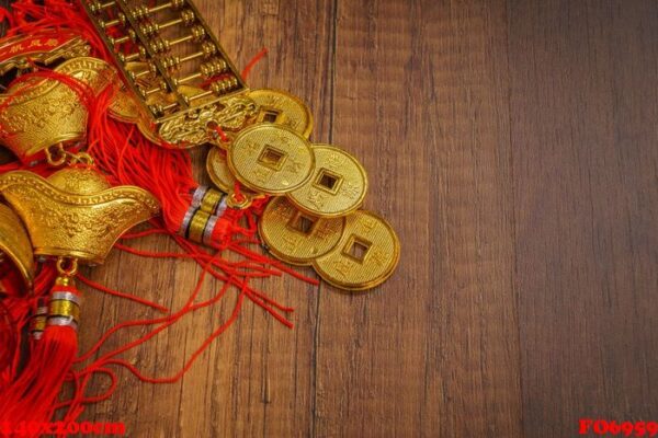 chinese new year decoration on wood wall