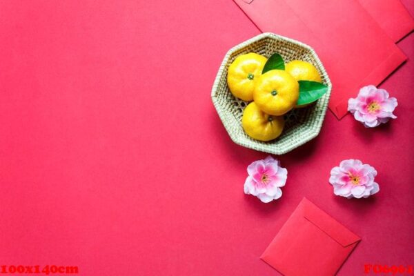 top view accessories chinese new year festival decorations.orang