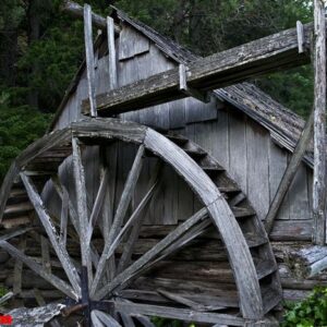 old wooden powerhouse