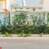 bicycle decoration on wall