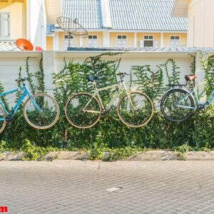 bicycle decoration on wall