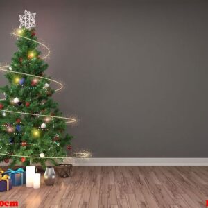 christmas tree with decorations in the living room. 3d illustrat