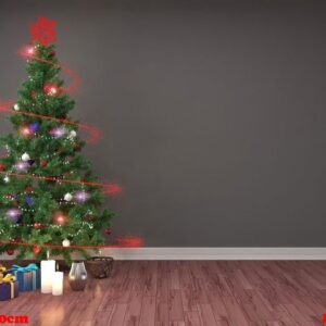 christmas tree with decorations in the living room. 3d illustrat