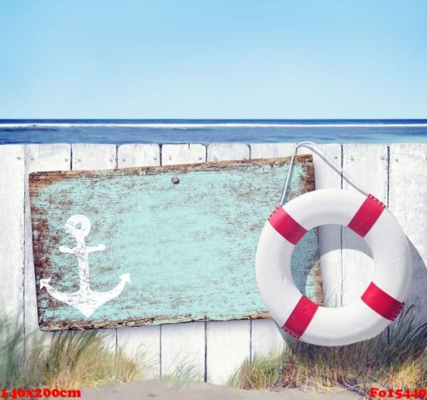 empty sign board and wooden fence on beach