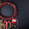 christmas wreath with decoration. christmas and new year background