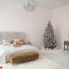 christmas interior with christmas tree, gift boxes