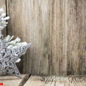 christmas decoration over wooden background.