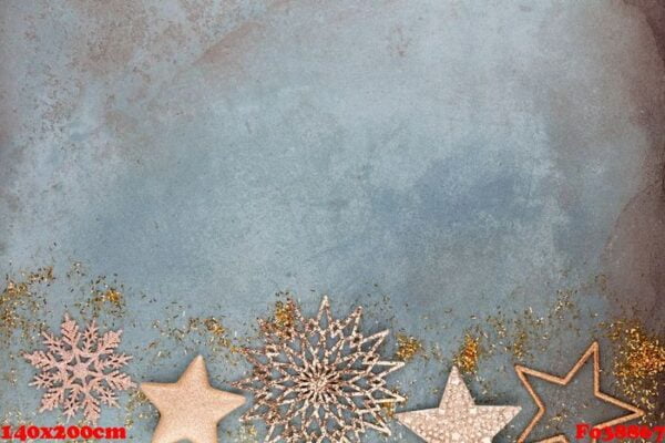 christmas star decoration. christmas star on blue background.