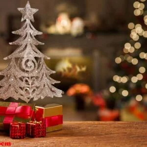 christmas tree decoration. christmas blurry.