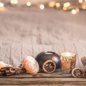 festive christmas cozy atmosphere with home decor