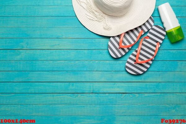 top view of beach hat