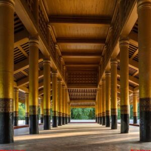 audience hall in mandalay royal palace, myanmar