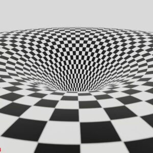 black and white striped tunnel animation background animation 3d rendering