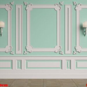 classic interior wall with mouldings